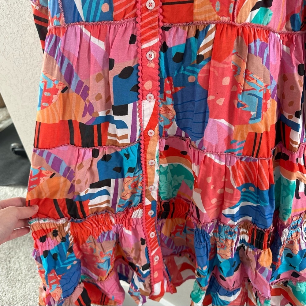 Tolani nwt tiered color block button up dress NWT - image 5